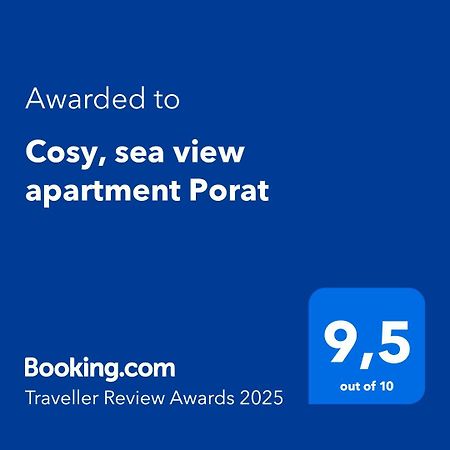 Cosy, Sea View Apartment Porat Porat  Kültér fotó